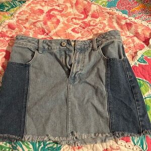 Colorblock denim pacsun skirt